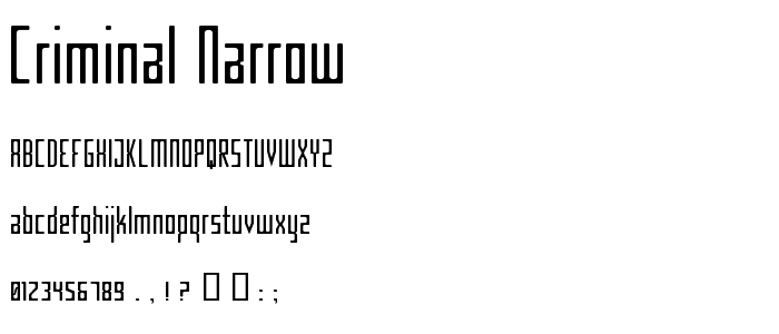 Criminal Narrow font